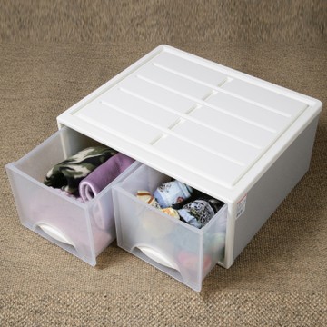 KEYWAY 聯府 霧島雙抽收納整理箱 (32L)(買1送1)