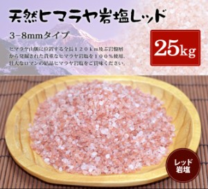 送料無料 ヒマラヤ岩塩 食用レッド岩塩約3-8mmタイプ 25kg（ミル用）