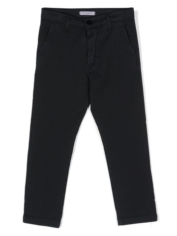 Paolo Pecora Kids - pressed-crease trousers - kids - Cotton/Spandex/Elastane - 14 yrs - Blue