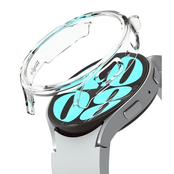 Ringke Slim 硬質PC 防刮手錶保護殼 抗黃變透明 鉻合金色 Galaxy Watch 6 44mm