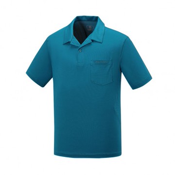 【【蘋果戶外】】山林 41P67 81 海藍 男 抗菌透氣排汗抗UV短袖上衣 POLO衫 有領 防曬 抗UV 春夏 Mountneer