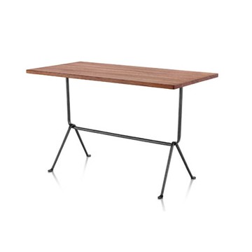 Officina Table 鐵焊中島桌（胡桃木桌面、深灰桌腳）