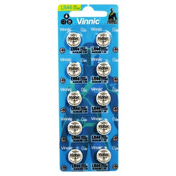 Vinnic AG13/LR44電池 適用於多種電子設備  10顆  1組