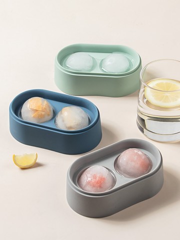 墨色硅膠冰格凍冰塊制作器帶蓋圓球制冰盒家用威士忌冰球速凍模具