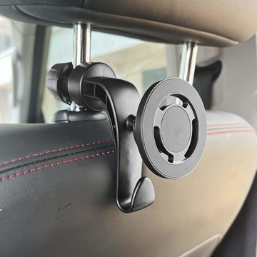車用掛鉤 車載掛勾 新款多功能車載後排頭枕手機支架 掛鈎支架一體座椅磁吸導航支架