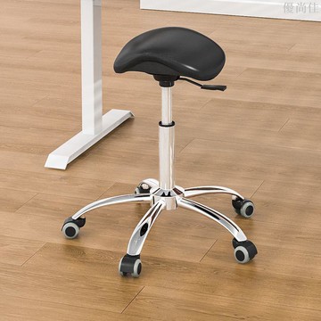 馬鞍椅人體工學騎馬椅美容美發美甲可升降旋轉滑輪轉椅簡約萬向輪