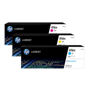 HP 416X W2041X 藍+W2042X 黃+W2043X 紅 高容量 原廠碳粉匣《3彩優惠組合》