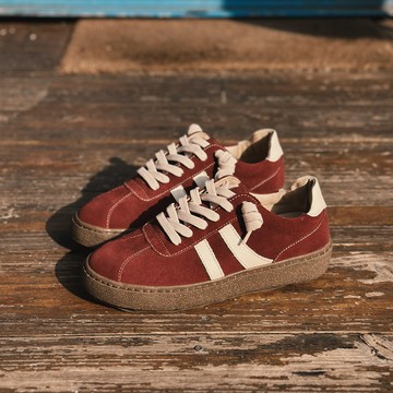 貓鬍鬚厚底德訓鞋-櫻桃紅。Bubble Nara波波娜拉。NA38-W16