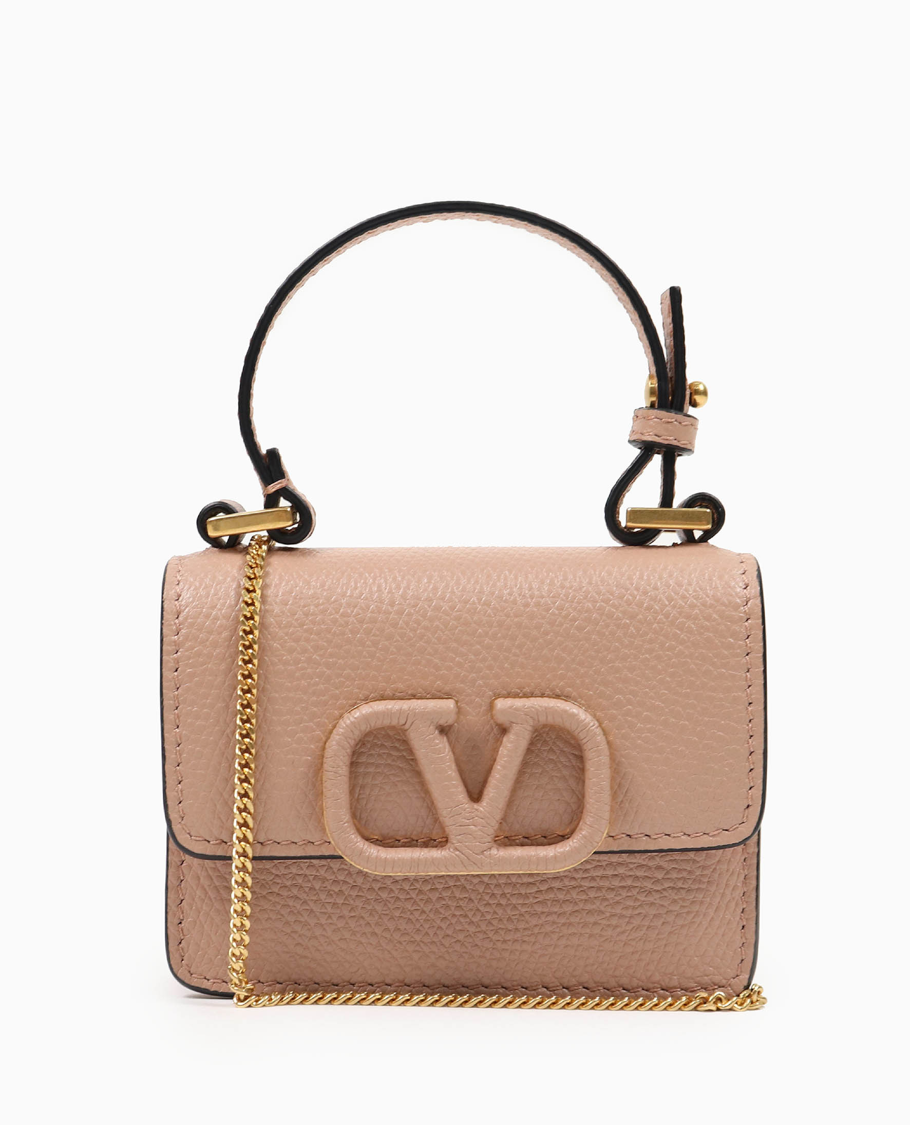 VALENTINO VSLING 鏈條迷你斜背包 /粉