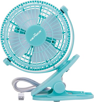 【日本代購】Keynice USB風扇桌上& 夾式靜音迷你風扇2檔風量調節360度角度調整4扇葉USB風扇