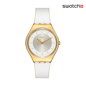 Swatch PEARL GLEAM 超薄手錶/男錶/女錶/瑞士製造 SYXG128 (38mm)【官方旗艦店】