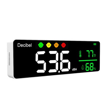【台灣公司 超低價】噪音計噪音表壁掛式噪音檢測儀多功能聲級計分貝儀測試儀溫濕度計