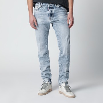 Vintage-effect stretch denim jeans