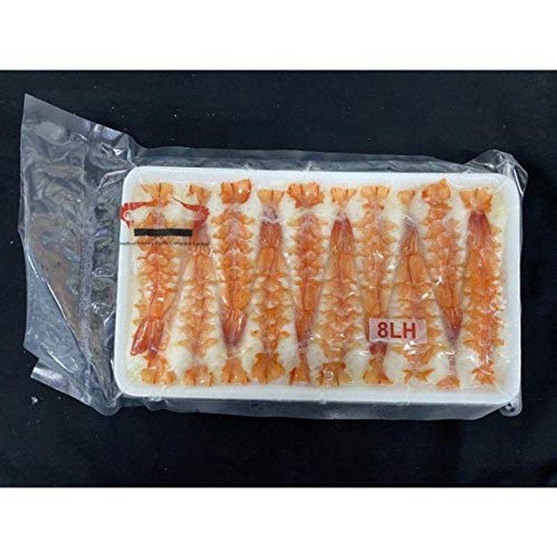 寿司海老 バナメイ 頭肉付 8LHサイズ 20枚入り 205グラム 冷凍