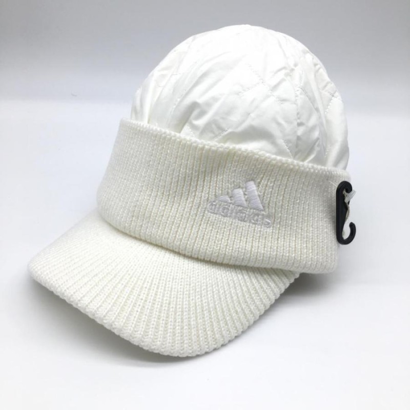 新品)2021年 30％OFF〜＊adidas アディダス 中綿ニットキャップ 白 裏