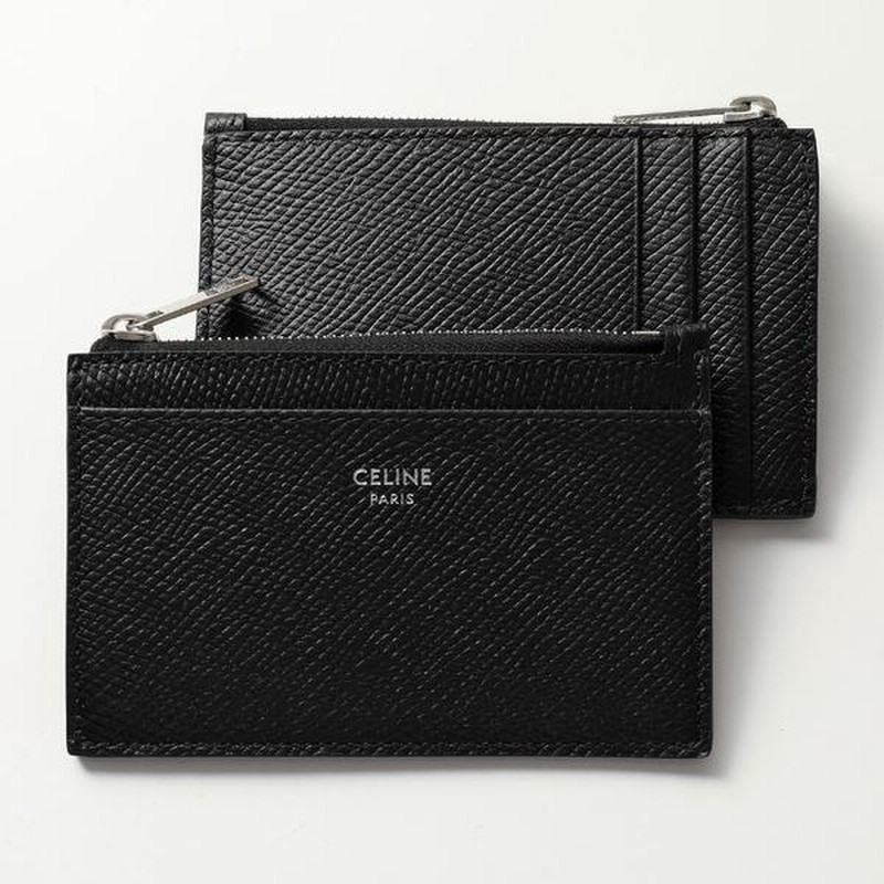 CELINE セリーヌ 10F993BEL.38SI Zipped Card Holder ジップ付きカードホルダー レザー カードケース  コインケース フラグメントケース Black メンズ | LINEブランドカタログ