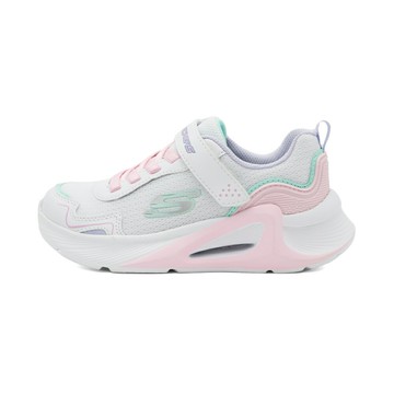 SKECHERS WAVE COAST 魔鬼氈 運動鞋 中童鞋 白粉 S1501 (303894LWMLT)