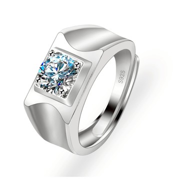 隔日到貨 摩陀  Modo 1克拉 摩星鑚 莫桑鑽 八心八箭 鍍白K 戒指 可調式戒圍 不退色 332