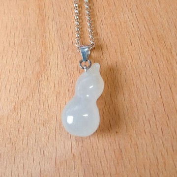 造型玉墜-葫蘆 冰種緬甸玉/簡單好搭配 葫蘆福氣來/