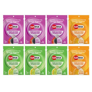 SaltStick, FastChews®，可咀嚼電解質，多口味組合裝，8 包