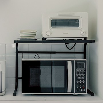 【H&R安室家】台製時尚伸縮式微波爐架 置物架 收納架 KS36A