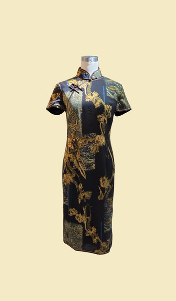 VINTAGE 悅裳 新式改良復古旗袍 竹韻霓裳短旗袍 連身裙