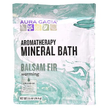 Aura Cacia, 芳香調理礦泉浴，溫暖香脂冷杉，2.5盎司（70.9克）