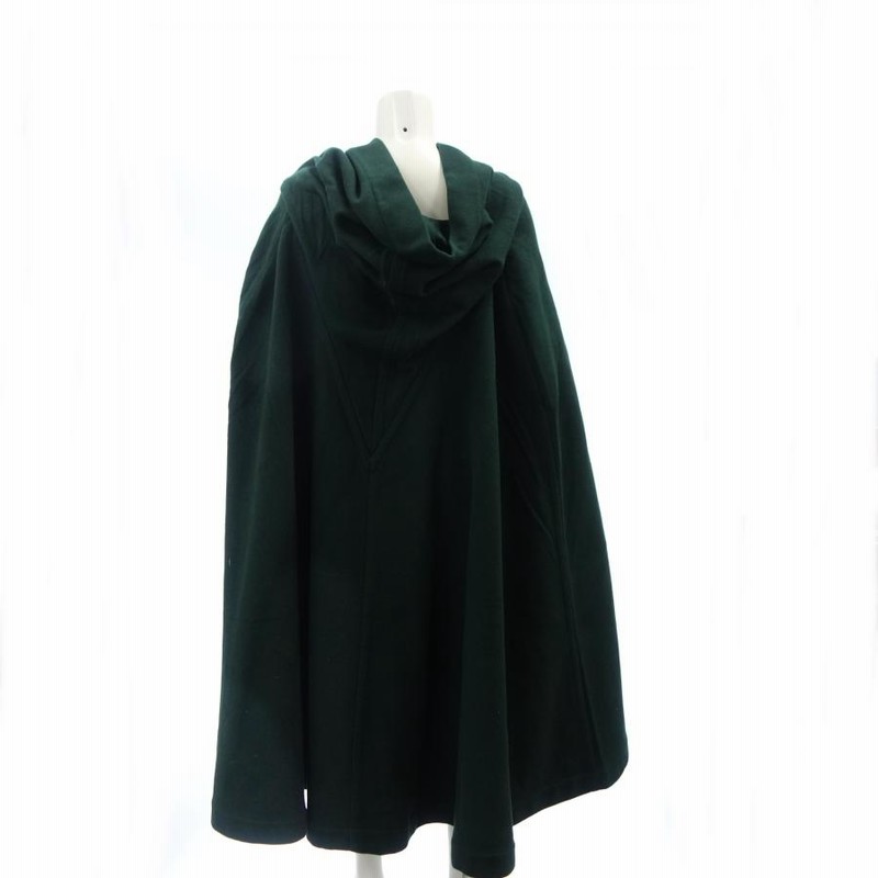 珍品】vintage ポンチョ マントコート 一点物 old モード 黒 印刷板 上品