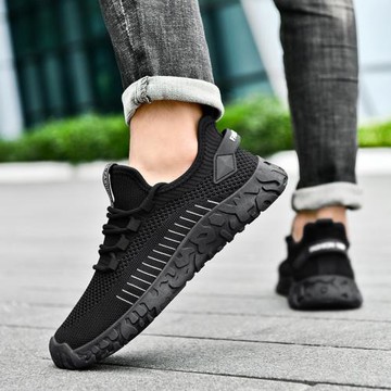 2024春夏新款飛織男休閑運動防滑爸爸鞋一腳蹬男士舒適健步男士鞋