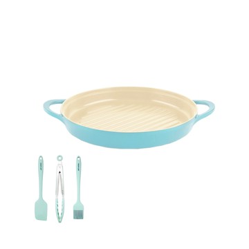 Retro系列26cm圓形烤盤-薄荷色 贈烘焙三件組ICE