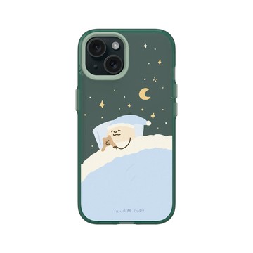 iPhone 15 Clear 憂墨綠 - 咻咻熊 XiuXiubear - 晚安泥
