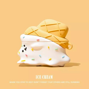 卡通創意融化冰淇淋 AirPods Pro 2 耳機殼 適用 AirPods 3 防摔 新3代 2代 保護套 保護殼