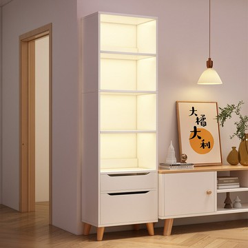 公司貨附發票 書架落地置物架網紅客廳書柜家用立架簡約一體靠墻置物柜子儲物柜 快速出貨