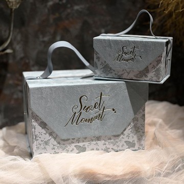 歐式創意手提長方絨布盒喜糖盒禮品盒結婚用品直銷