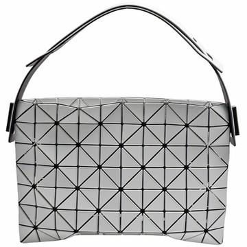 ISSEY MIYAKE 三宅一生BAOBAO幾何方格手提/肩背新月包(白色)