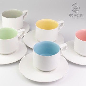 【鶯歌燒】陶博館-文化五色杯盤組