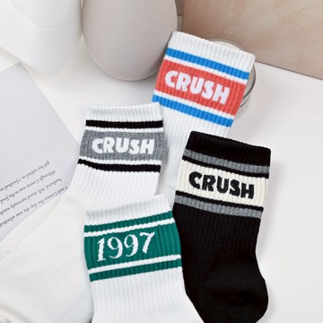 韓國襪潮流英字母中筒襪-多款任選