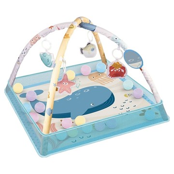 PLAYFUL TOYS 頑玩具 方形圍欄健力架 鯨魚  藍色  1套