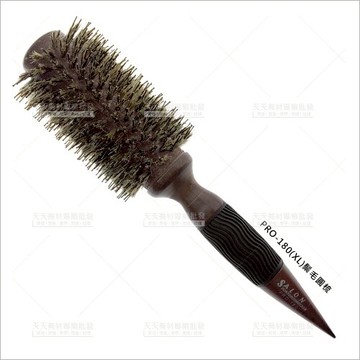 SALON美髮原木鬃毛圓梳(PRO-180XL)-單支[24802]