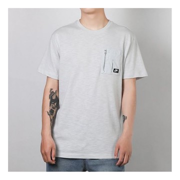 Nike Sportswear Zipper Pocket Short Sleeve Gray
