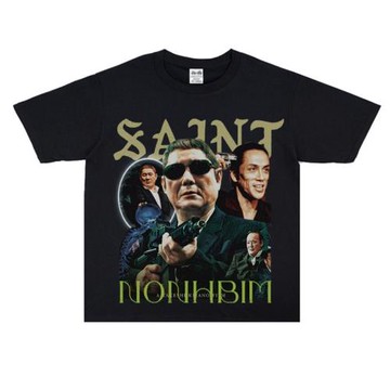 北野武執導經典電影周邊極惡非道寬松重磅美式復古街頭個性T恤男