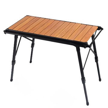 E.C outdoor IGT鋁合金折疊蛋捲桌 可伸縮  450mm  450 x 300 x 300mm  木紋