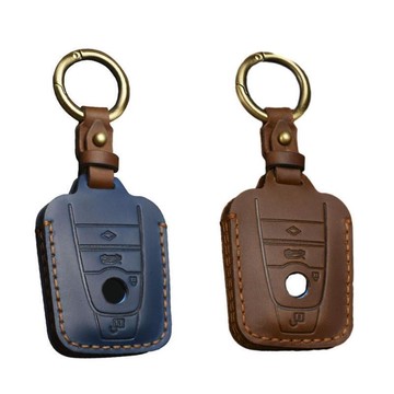 快速出貨 台灣現貨BMW 超低價❤️適用於寶馬 i3 i8 2014 無鑰匙的皮革遙控汽車鑰匙扣保護套外殼