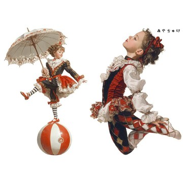 【6 月新品】08-136-0224 人物貼紙 馬戲團・復古風格