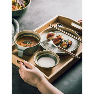 陶瓷餐具套裝手繪日式一人食單人早餐家用面碗商用飯店碗碟點心盤