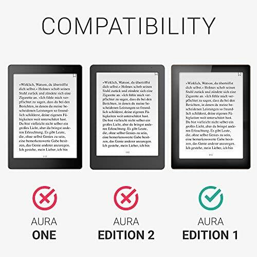 kwmobile カバー 対応: Kobo Aura Edition ケース 電子書籍リーダー オートスリープ PUレザー トープ 