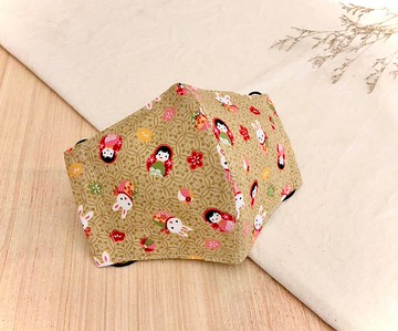 【SGS安心檢驗】手作布花系列 - 日系布口罩 ( 京都娃娃款 )