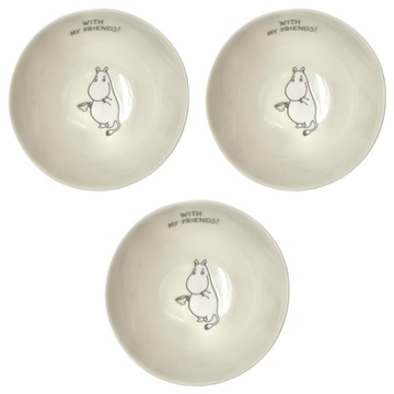 嚕嚕米 陶瓷飯碗 直徑13公分x高6公分 日本製造  3個