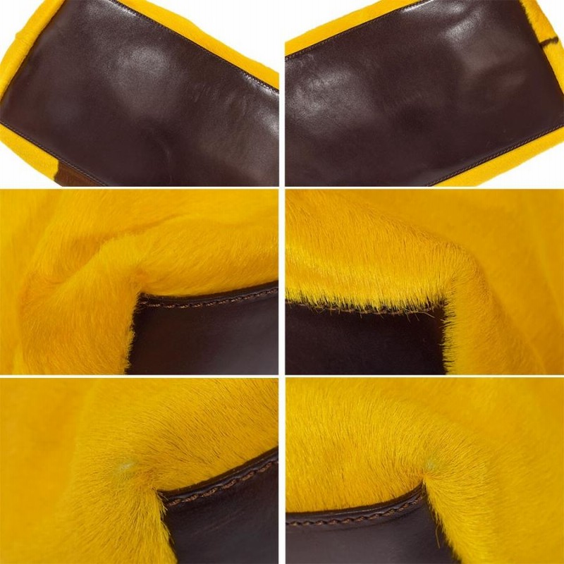 FENDI フェンディ キリン柄 ショルダー トートバッグ ハラコ