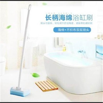浴室長柄海綿擦刷子牆壁清潔刷浴缸海棉刷地磚瓷磚刷海綿塊